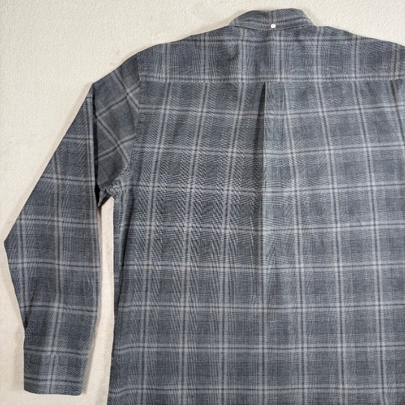 Billy Reid Shirt Mens X Large Gray Plaid Standard Fit Button Up Long Sleeve - Picture 6 of 13